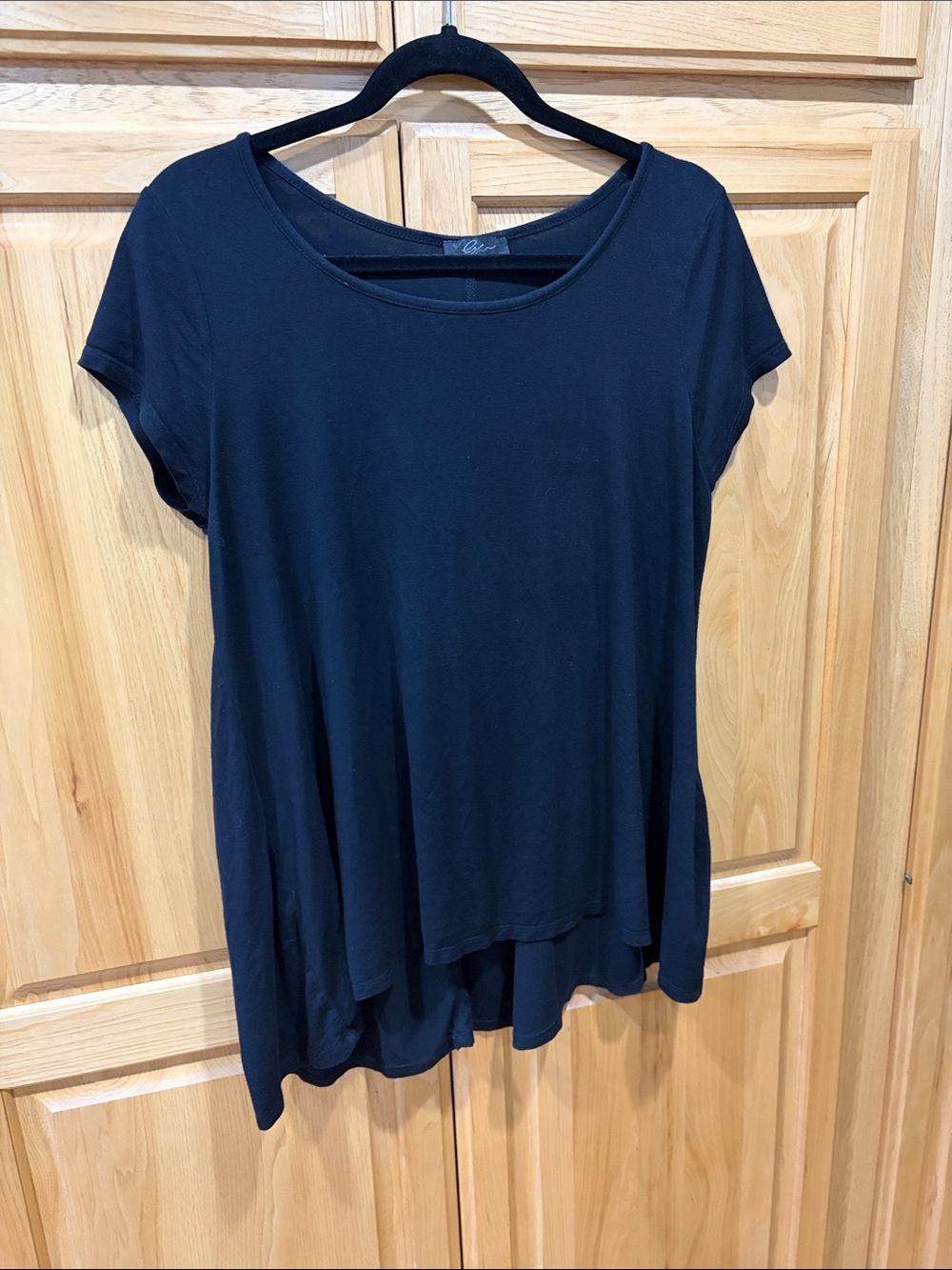 G by Guess Black Scoop Neck Short Sleeve Tee